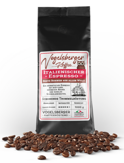 Dunkler Kaffee, Espresso Röstung, italienische Röstung, italienischer Espresso, Vollmundig