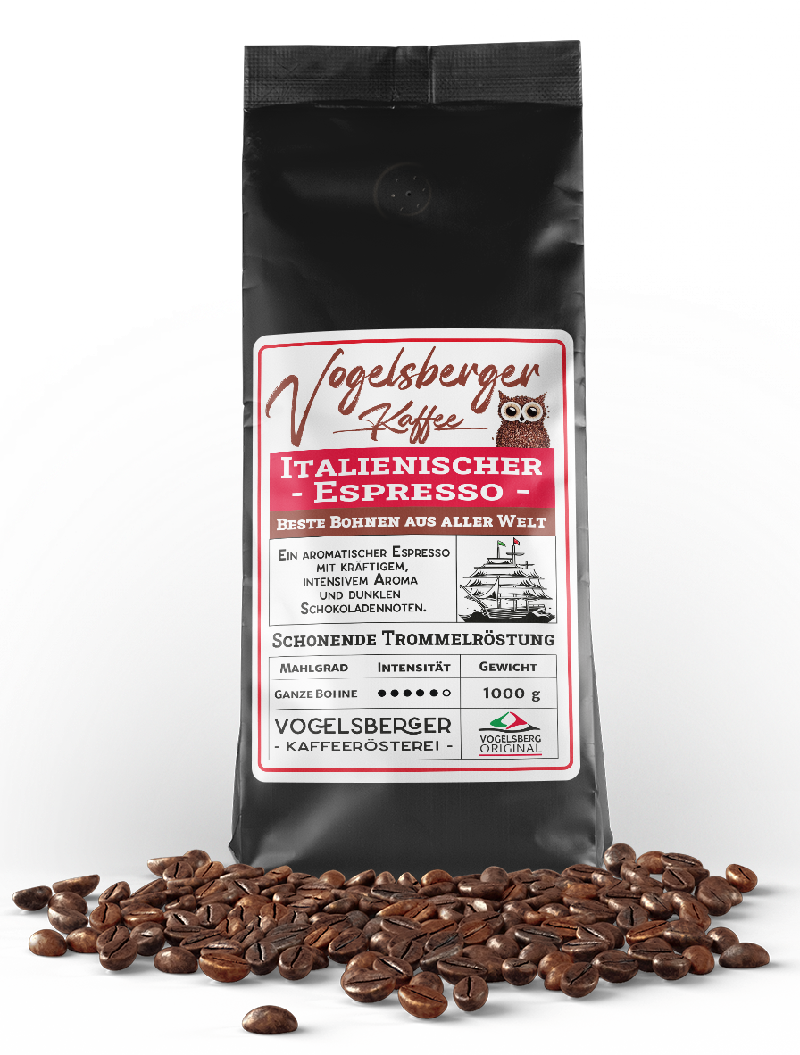 Italienischer Espresso - Vogelsberger kaffee Dunkler Kaffee, Espresso Röstung, italienische Röstung, italienischer Espresso, Vollmundig