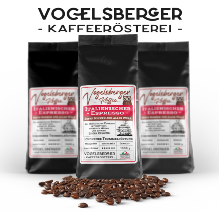 Dunkler Kaffee, Espresso Röstung, italienische Röstung, italienischer Espresso, Vollmundig