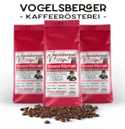 Unsere Wiener Röstung verwöhnt Sie mit seinem delikaten Aroma, wenig Säure und vollem Geschmack